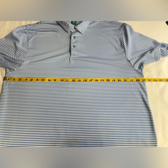 PRO TOUR Men's classic blue and white stripe Cool Play golf polo size XL - Picture 11 of 12